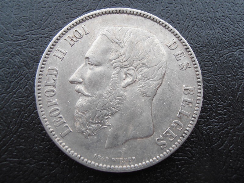 Belgium 5 Francs  -  1873