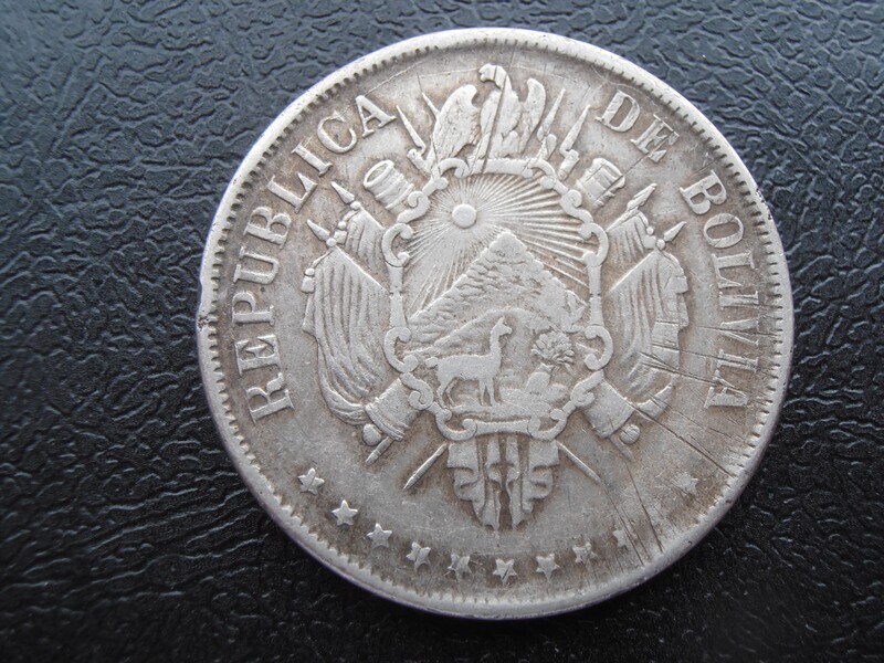 Bolivia 1 Boliviano - 1871