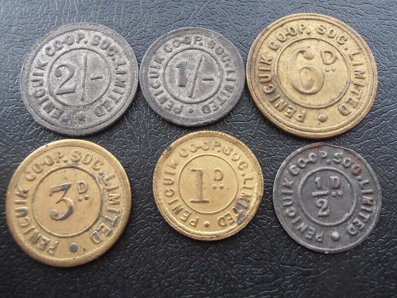 Penicuik Coop Tokens x 6
