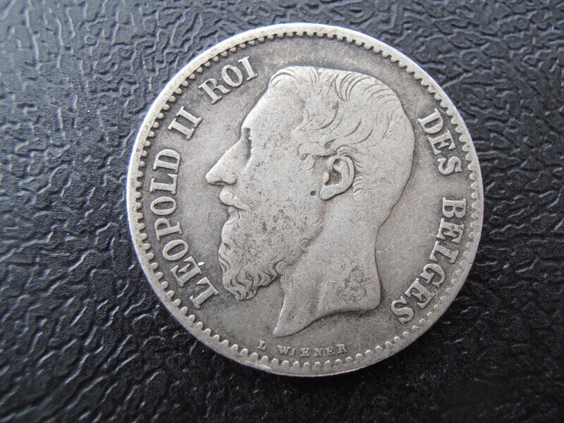 Belgium 1 Franc  -  1869