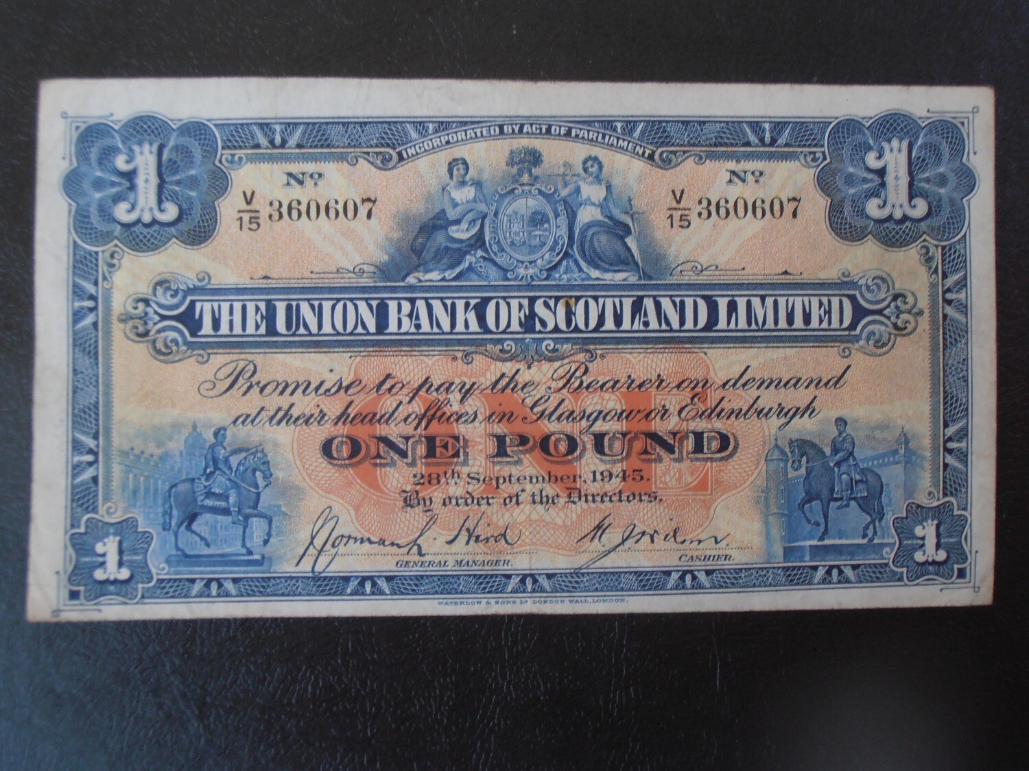Union Bank of Scotland £1 - 1945