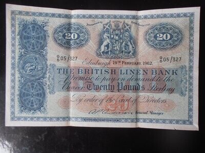 British Linen Bank £20 - 1962