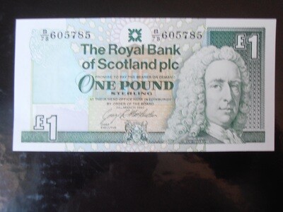 Royal Bank of Scotland £1 - 1992