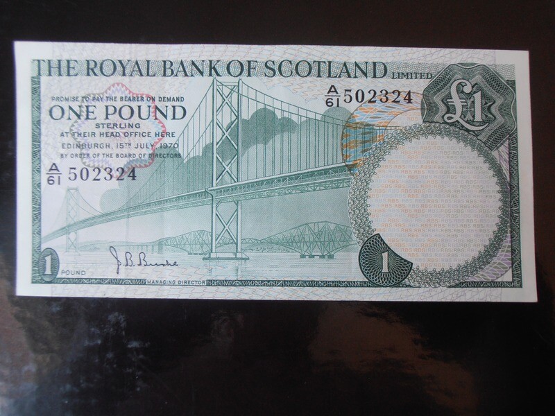 Royal Bank of Scotland £1  -  1970