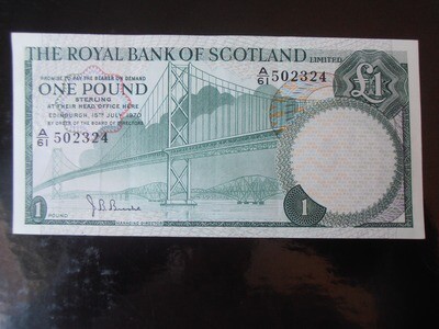 Royal Bank of Scotland £1 - 1970