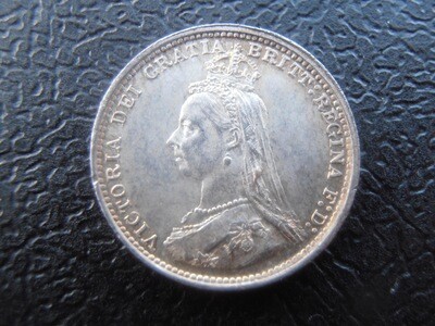 1887 - Jubilee Head Silver Threepence