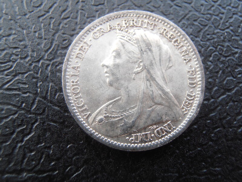 1901  -  Silver Threepence