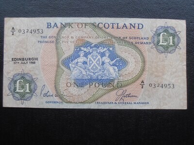 Bank of Scotland £1 - 1968