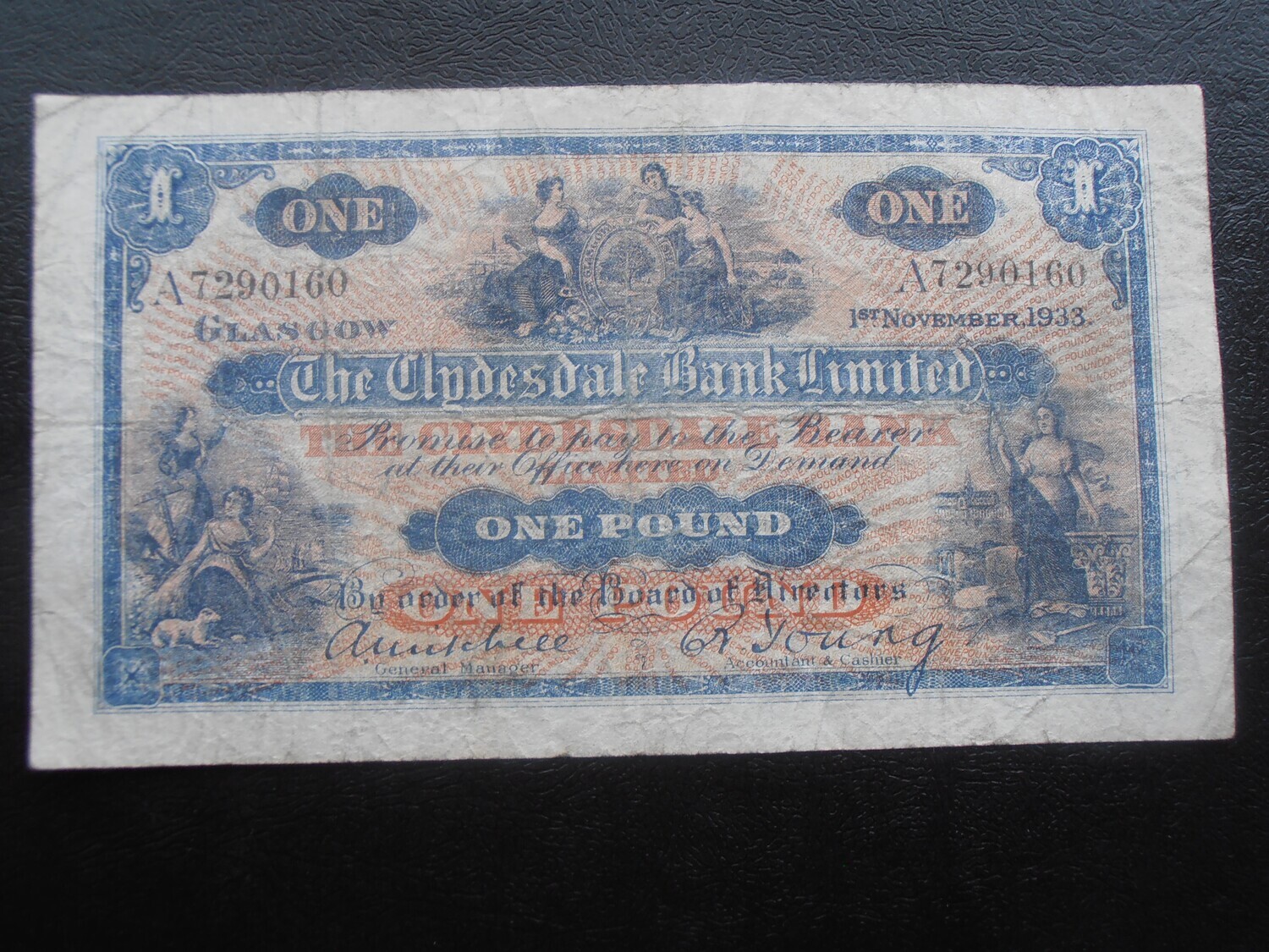 Clydesdale Bank £1 - 1933