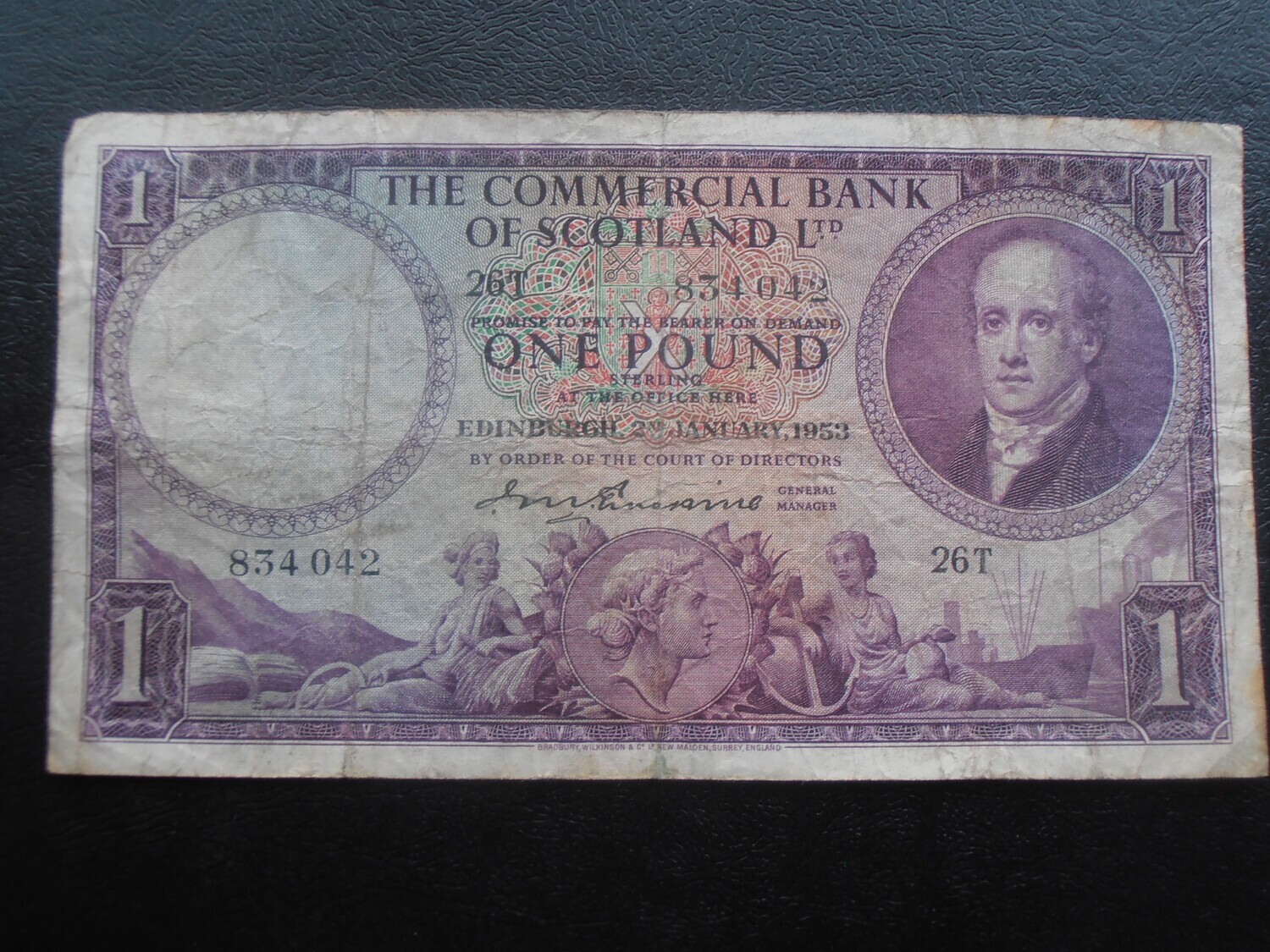 Commercial Bank of Scotland £1 - 1953