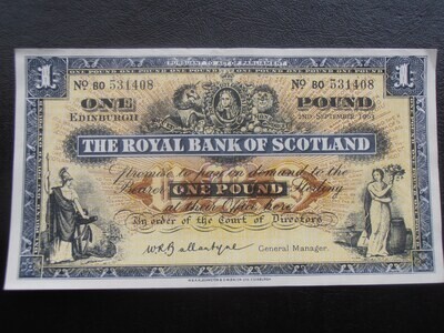 Royal Bank of Scotland £1 - 1963