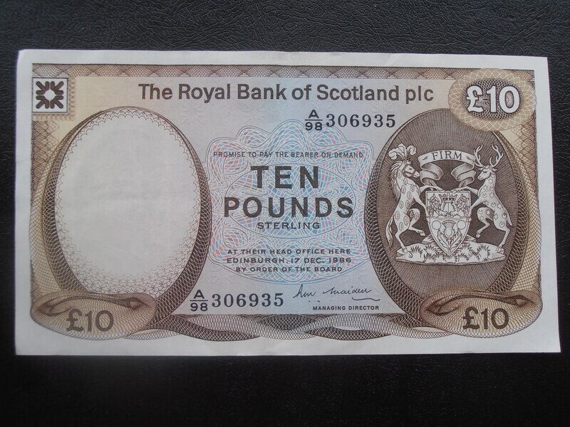 Royal Bank of Scotland £10 - 1986