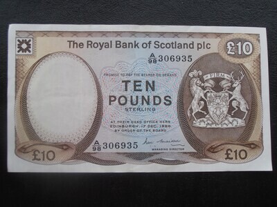 Royal Bank of Scotland £10 - 1986