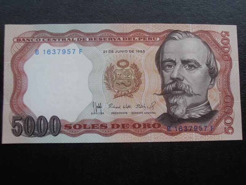 Peru 5000 Soles - 1985