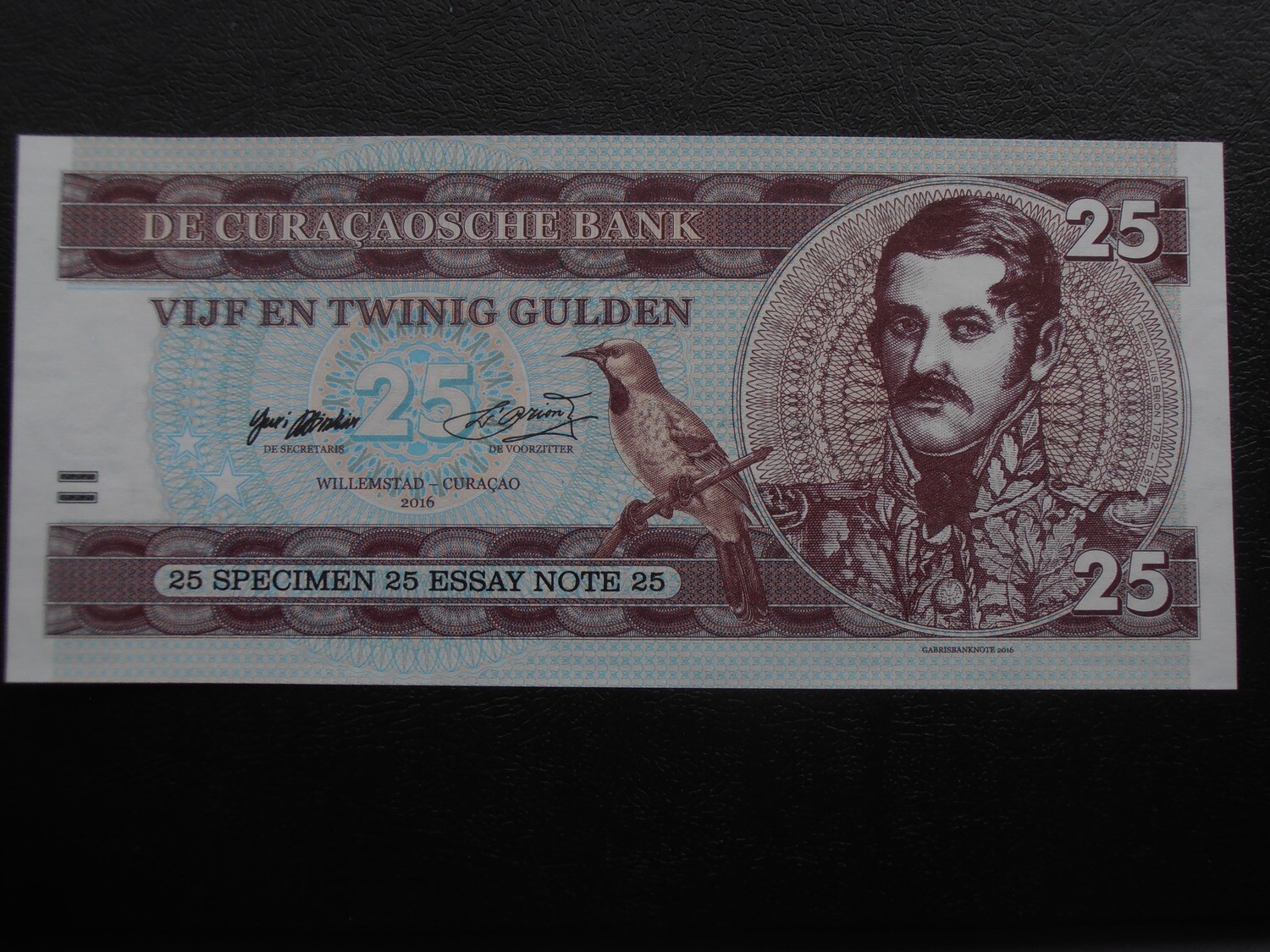 Curacao 25 Gulden - 2016 (Specimen)
