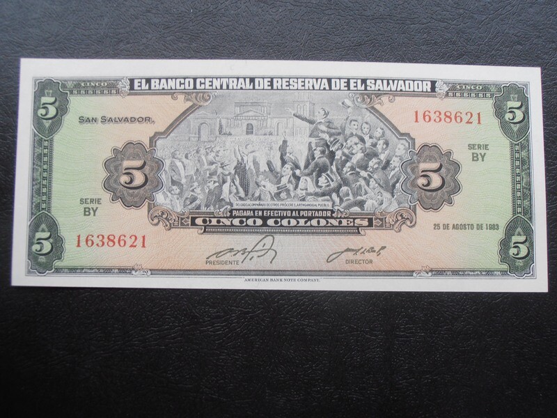 El Salvador 5 Colones - 1983