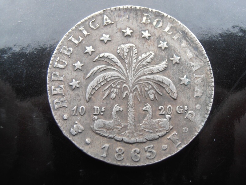Bolivia 8 Soles - 1863