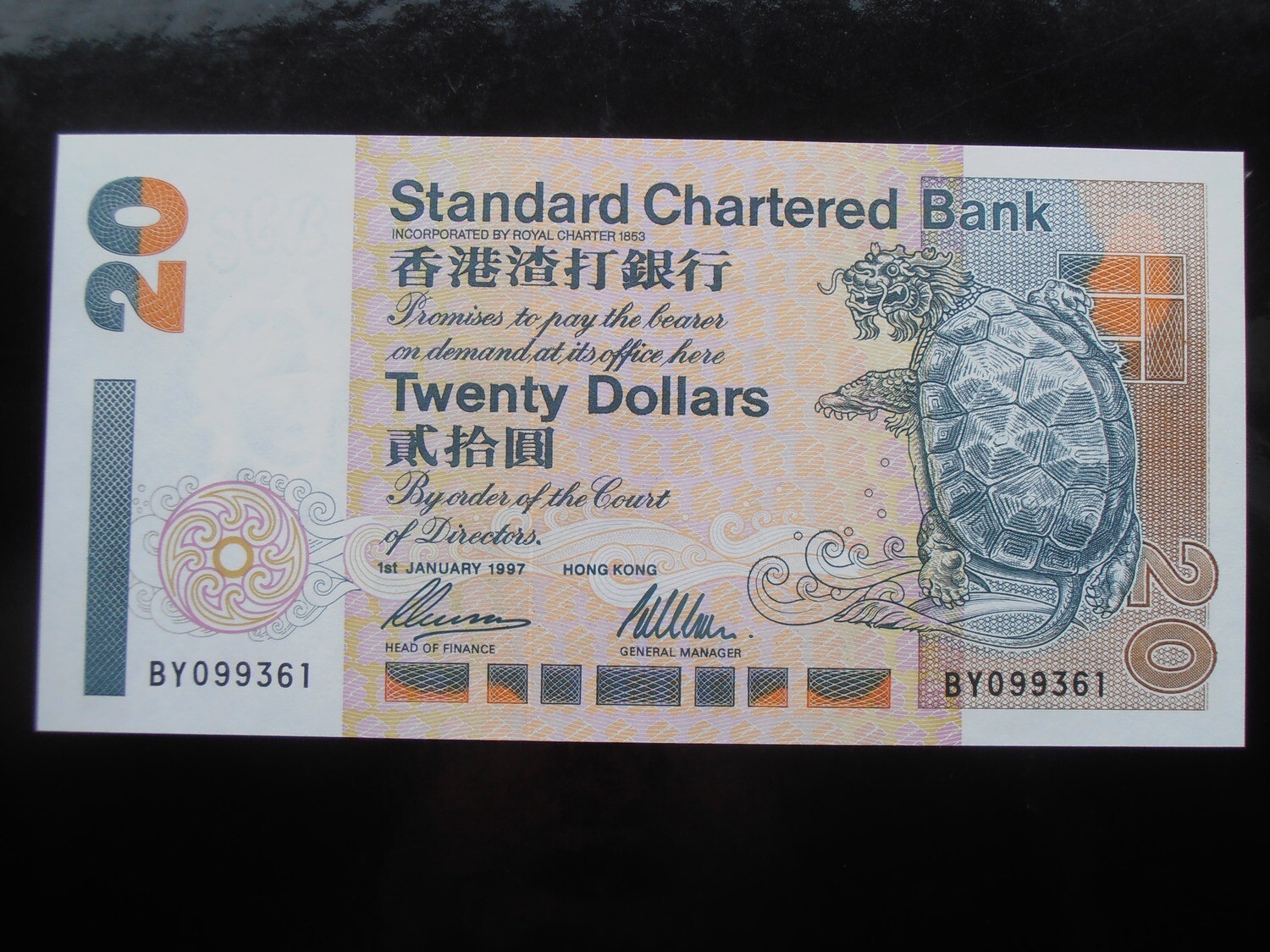Hong Kong 20 Dollars  -  1997