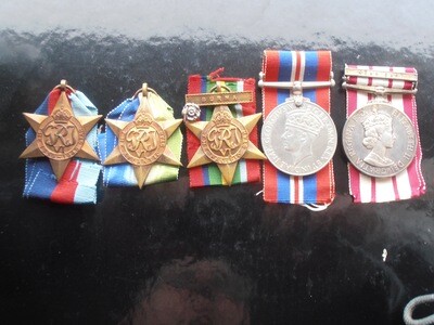 Group of Five Medals and Miniatures