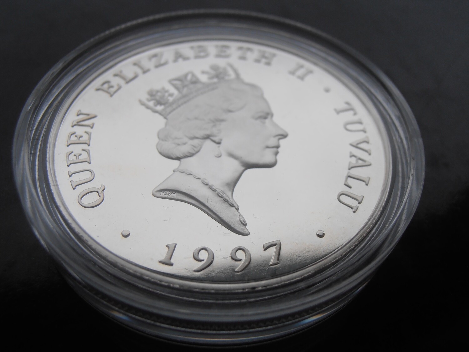Tuvalu 5 Dolars Silver Proof - 1997 (Queen Mother)