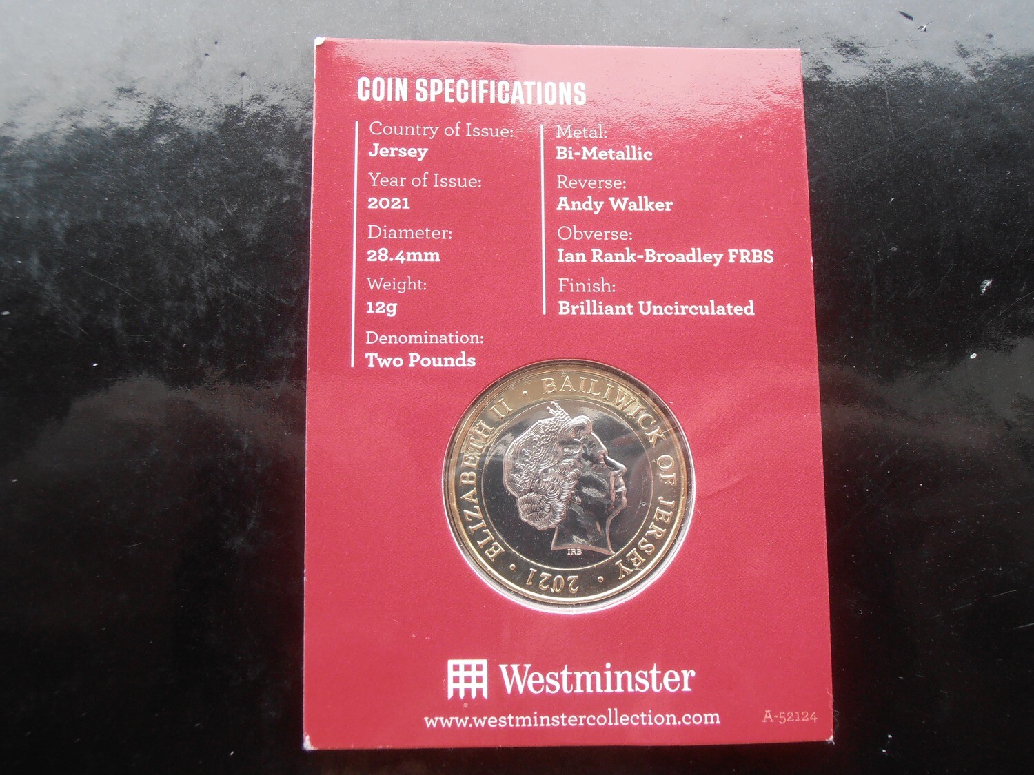 Jersey Two Pounds - 2021 (150th Anniversary of the Rugby Football Union)