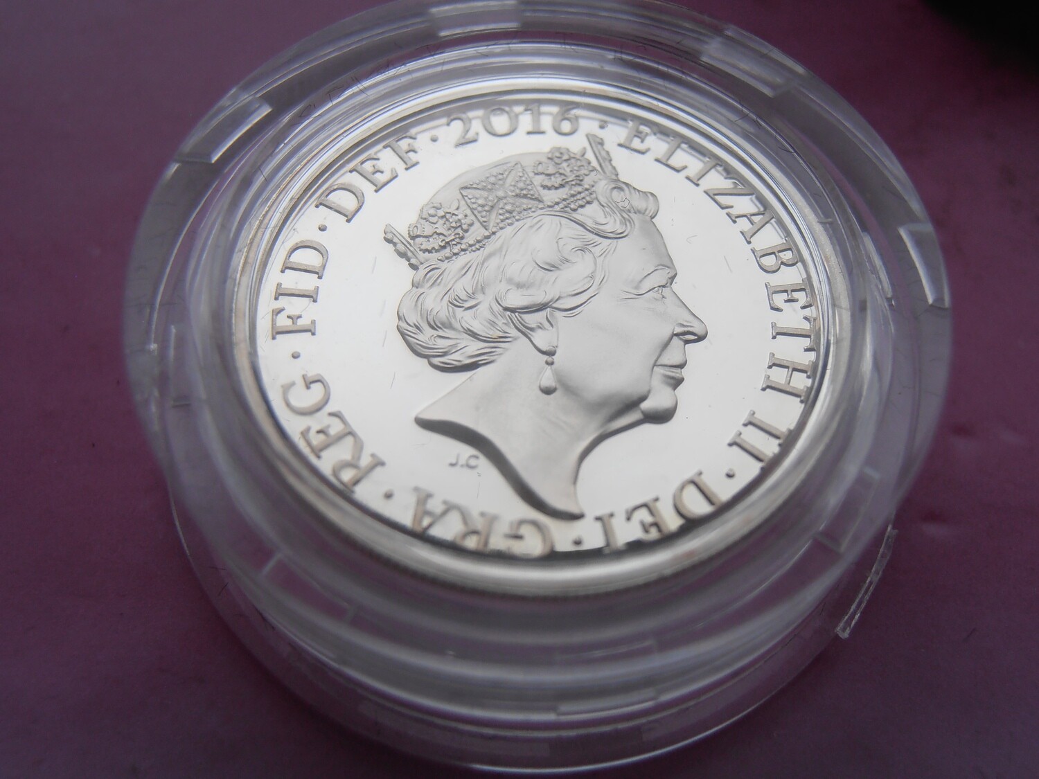 2016 - Silver Proof £1 (The Last Round Pound)