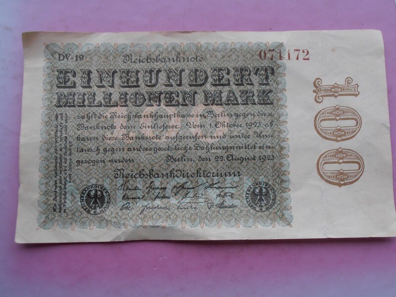 Germany 100 Million Marks  -  1923