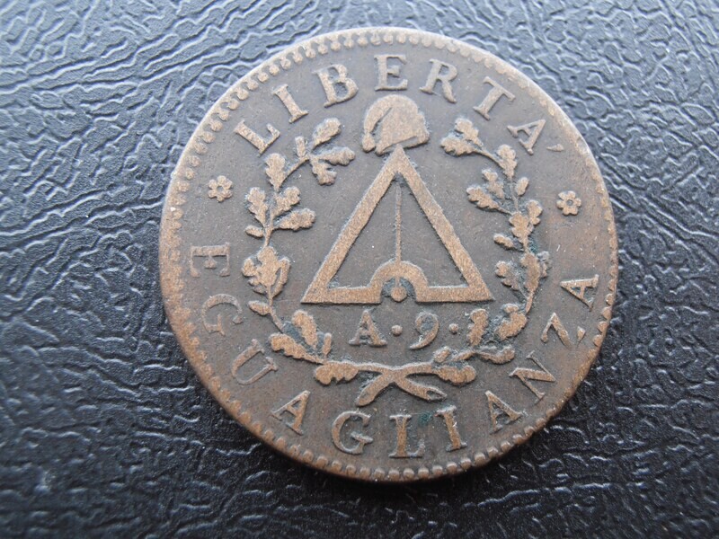 Piedemont Republic 2 Soldi - Anno9 (1801)