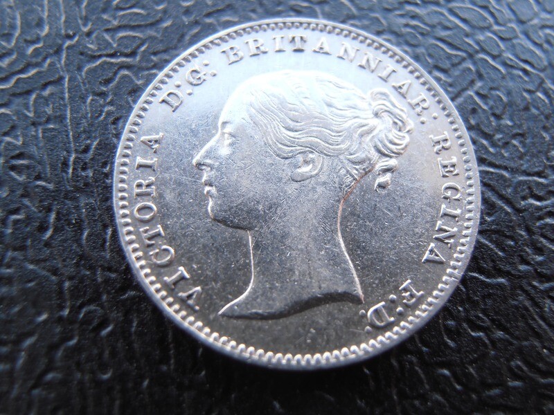 1865  -  Silver Threepence
