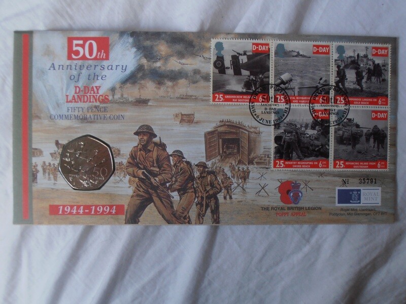 United Kingdom 50 Pence First Day Coin Cover  -  1994