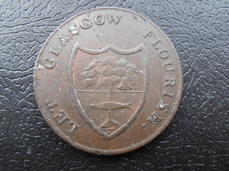 Glasgow Halfpenny Token  -  1791