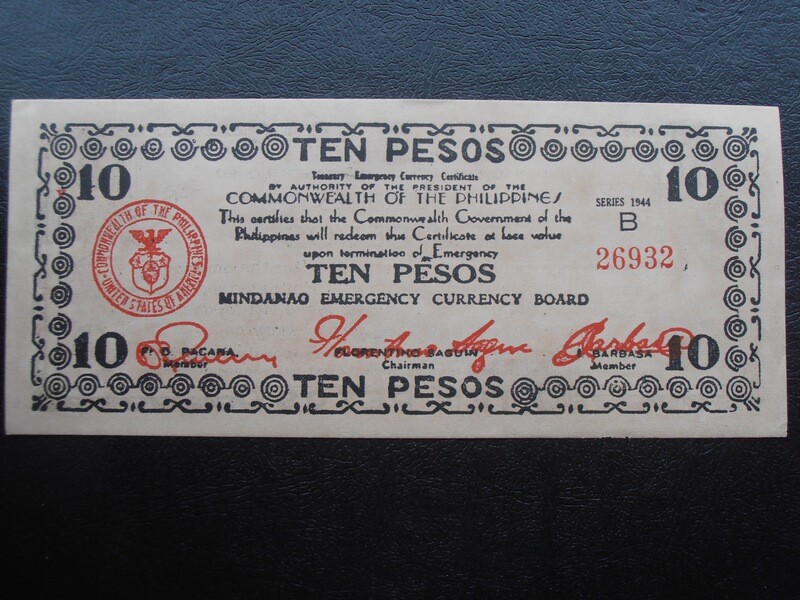 Philippines 10 Pesos  -  1943