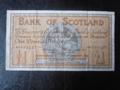 Bank of Scotland £1 - 1945