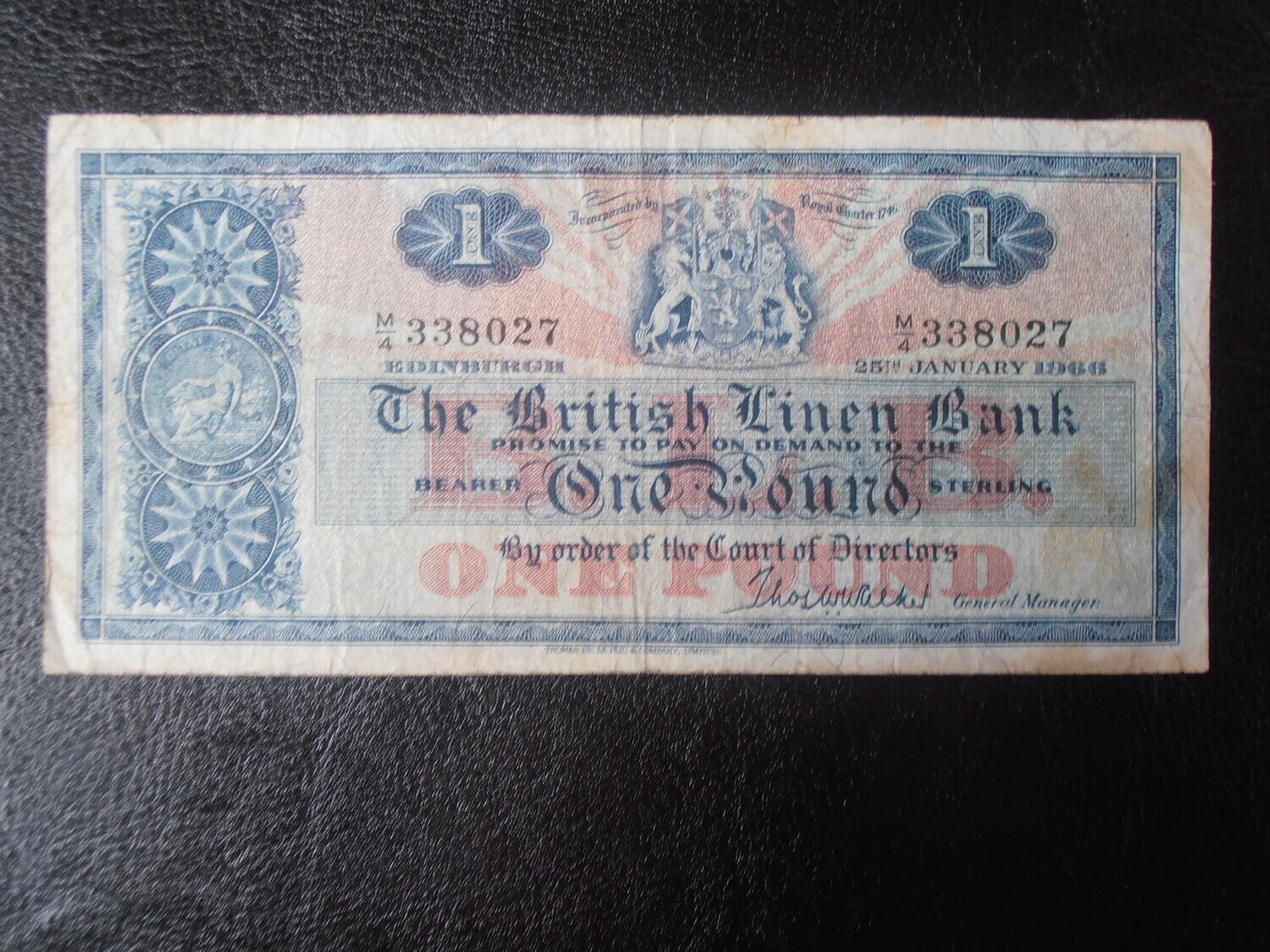 British Linen Bank £1 - 1966