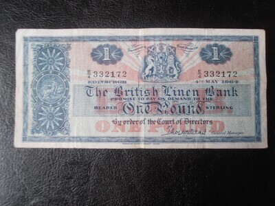 British Linen Bank £1 - 1964