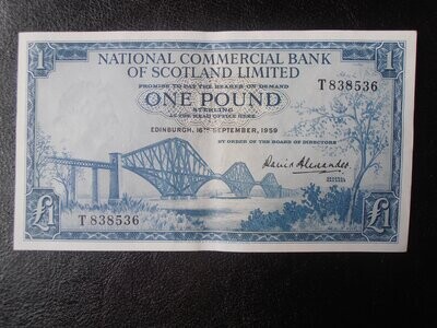 National Commercial Bank £1 - 1959