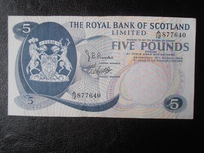 Royal Bank of Scotland £5 - 1969