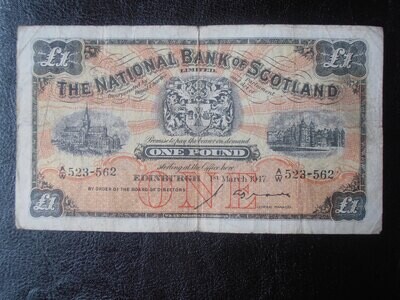National Bank of Scotland £1 - 1947