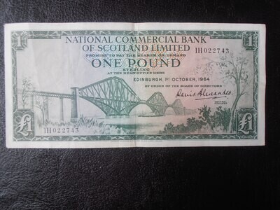 National Commercial Bank £1 - 1964