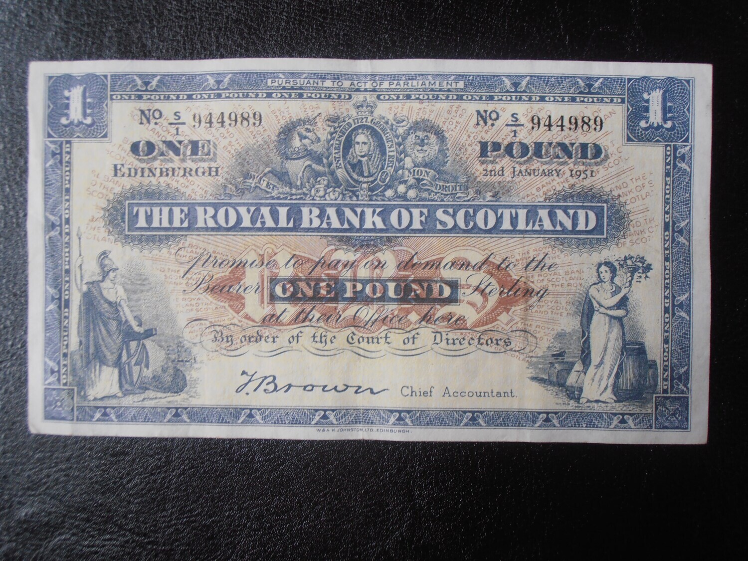 Royal Bank of Scotland £1 1951