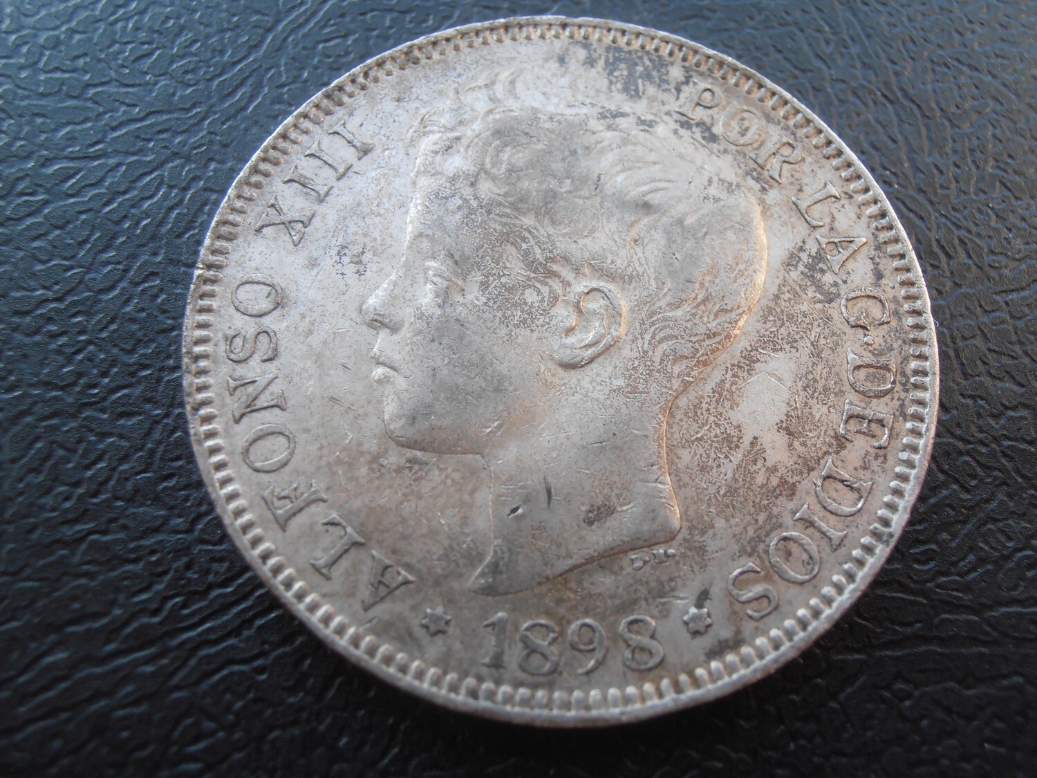 Spain 5 Pesetas - 1898