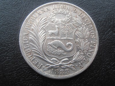 Peru One Sol - 1888