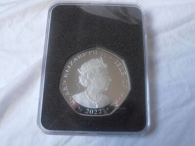 Guernsey, Isle of Man, Jersey Silver Proof Datestruck Fifty Pences - 2022