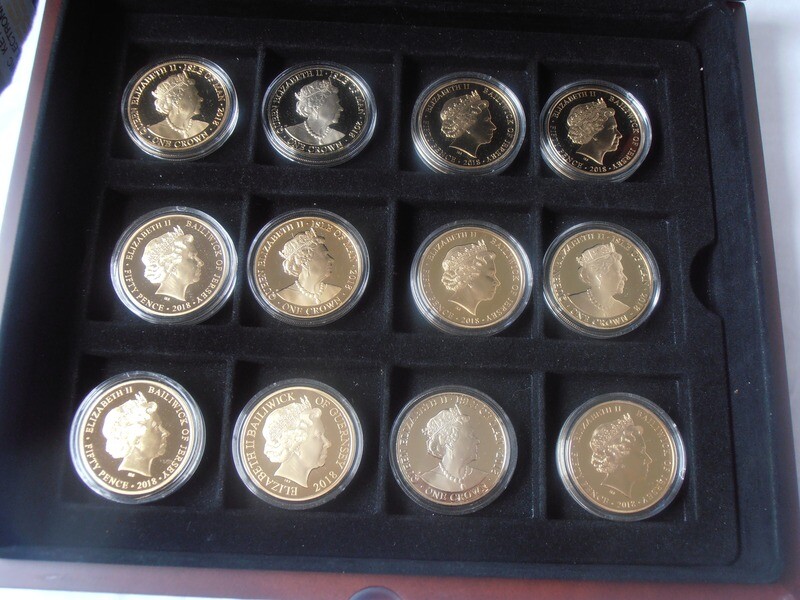 Guernsey Isle of Man Jersey 12 Coin Set - 2018 (Royal Airforce Centenary)
