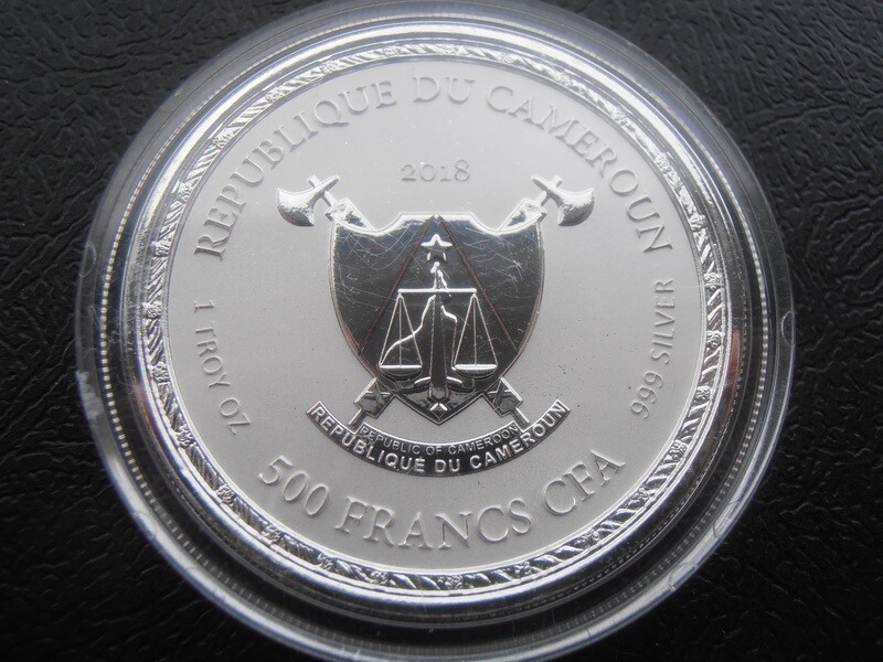 Cameroun 500 Francs - 2018 Fine Silver (Dragon)