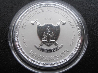 Cameroun 500 Francs - 2018 Fine Silver (Dragon)