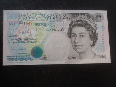 Bank of England £5 - From June 1990