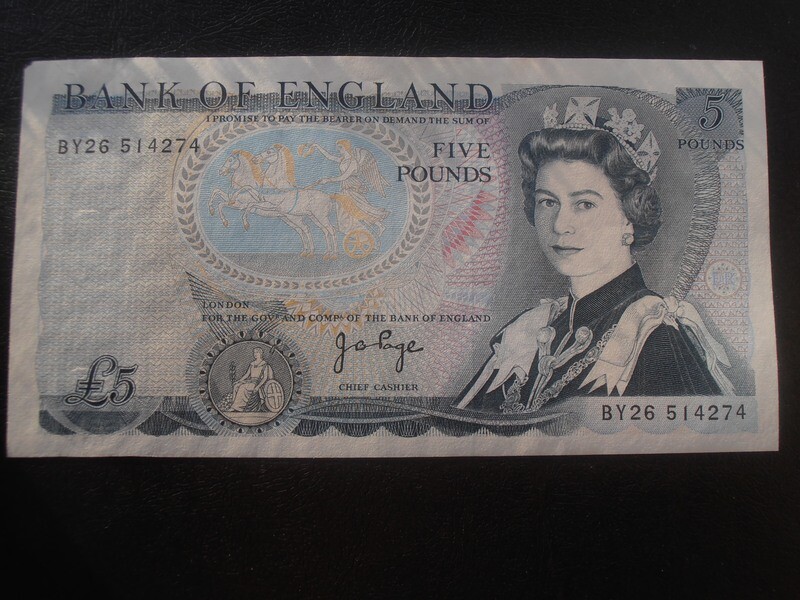 Bank of England £5  -  From August 1987