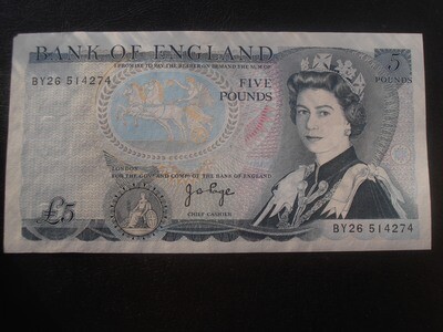 Bank of England £5 - From August 1987