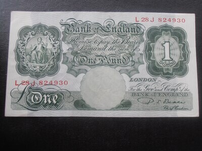 Bank of England £1 - From March 1950 (Scarce)